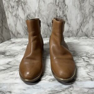 ALDO Brown Round Toe Side‎ Zip Ankle Boots Women's Size 10